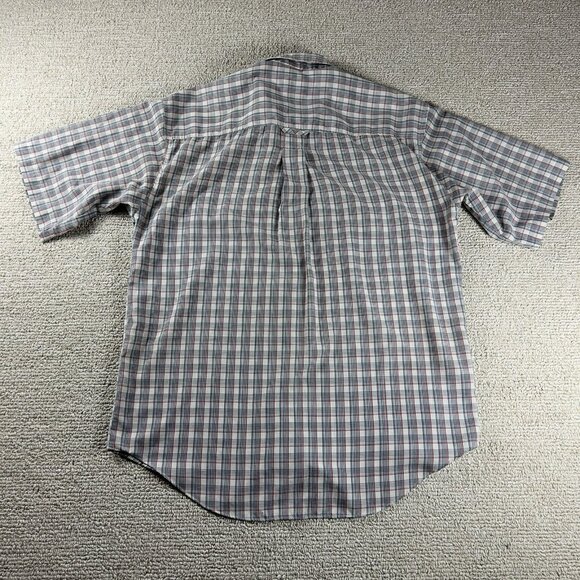 Vintage Levi's Silver Label Plaid Button Up Shirt White Gray Red Men’s Size M - Picture 6 of 7